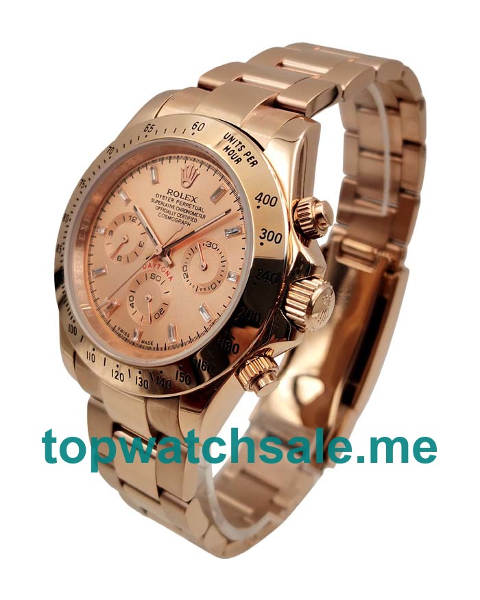 40MM Men Rolex Daytona 116505 Pink Dials Replica Watches UK