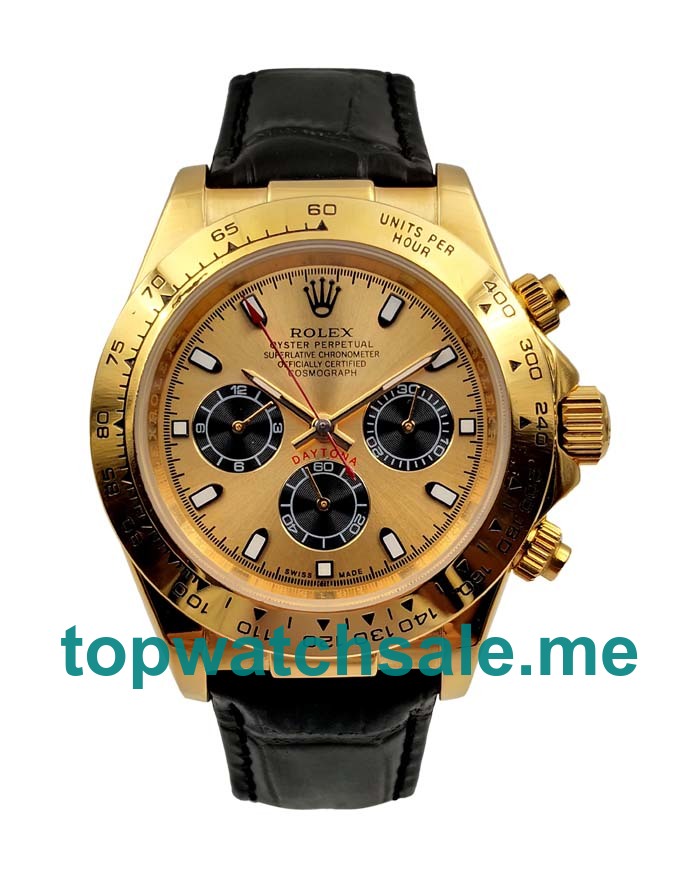 40MM Men Rolex Daytona 116518 Champagne Dials Replica Watches UK