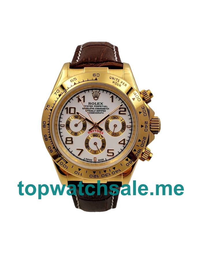 40MM Men Rolex Daytona 116518 White Dials Replica Watches UK