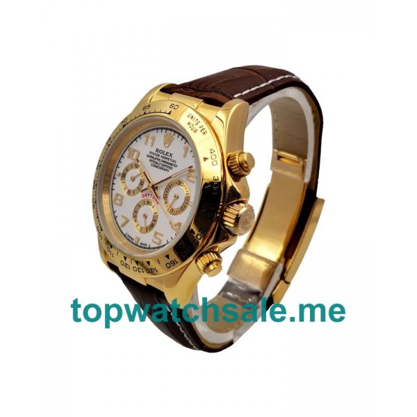 40MM Men Rolex Daytona 116518 White Dials Replica Watches UK