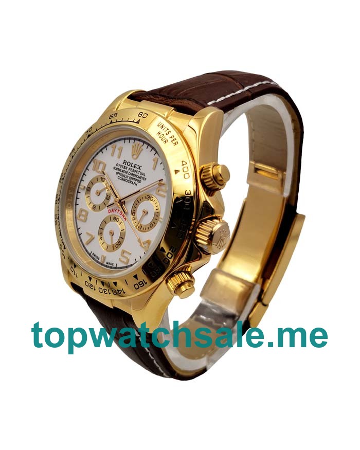 40MM Men Rolex Daytona 116518 White Dials Replica Watches UK