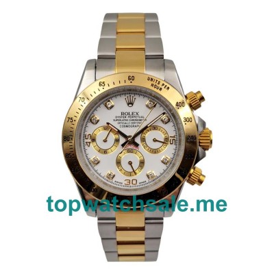 40MM Men Rolex Daytona 116523 White Dials Replica Watches UK