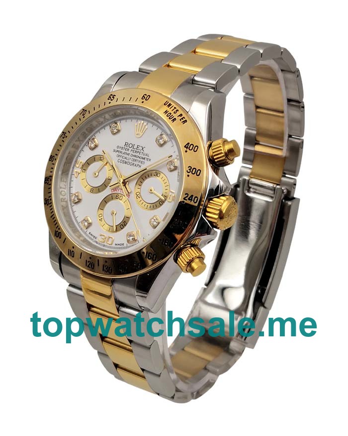 40MM Men Rolex Daytona 116523 White Dials Replica Watches UK