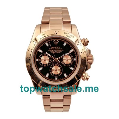 40MM Men Rolex Daytona 116505 Black Dials Replica Watches UK