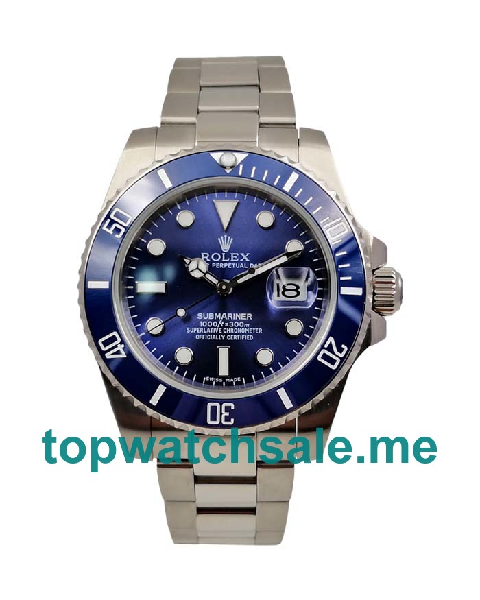 40MM Men Rolex Submariner 116619 LB Blue Dials Replica Watches UK