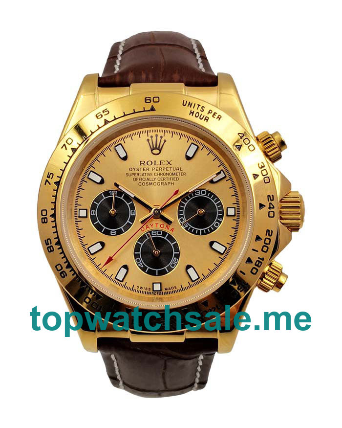 40MM Men Rolex Daytona 116518 Gold Dials Replica Watches UK