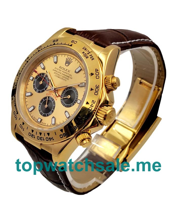 40MM Men Rolex Daytona 116518 Gold Dials Replica Watches UK