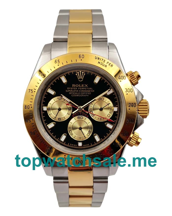 40MM Men Rolex Daytona 116523 Black Dials Replica Watches UK