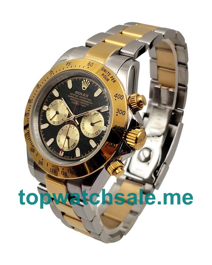 40MM Men Rolex Daytona 116523 Black Dials Replica Watches UK