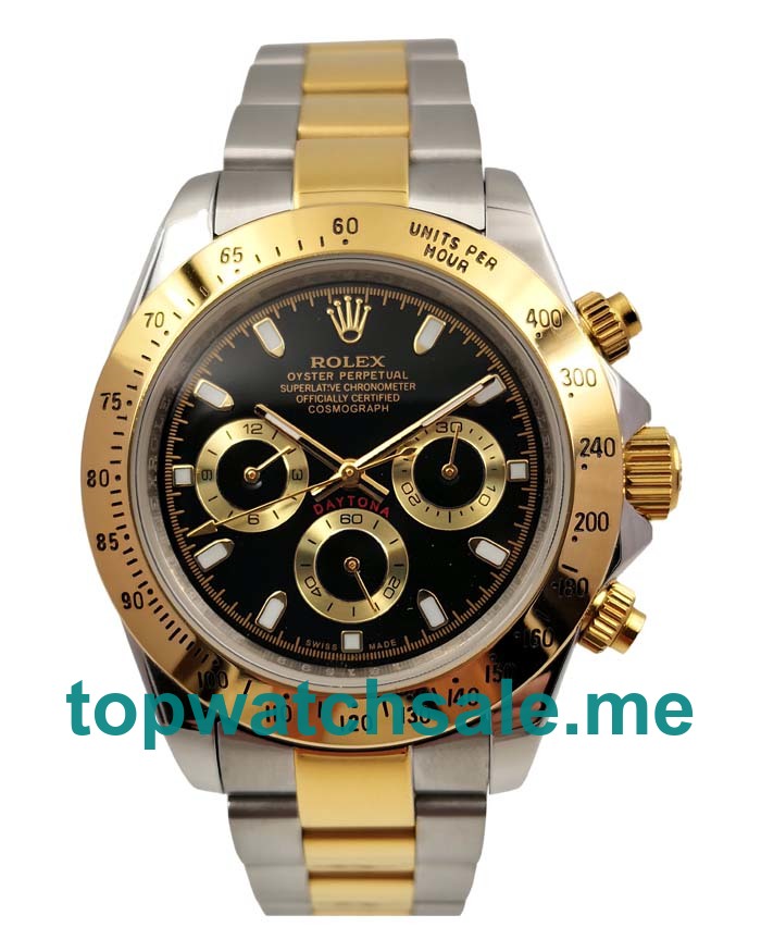 40MM Men Rolex Daytona 116523 Black Dials Replica Watches UK