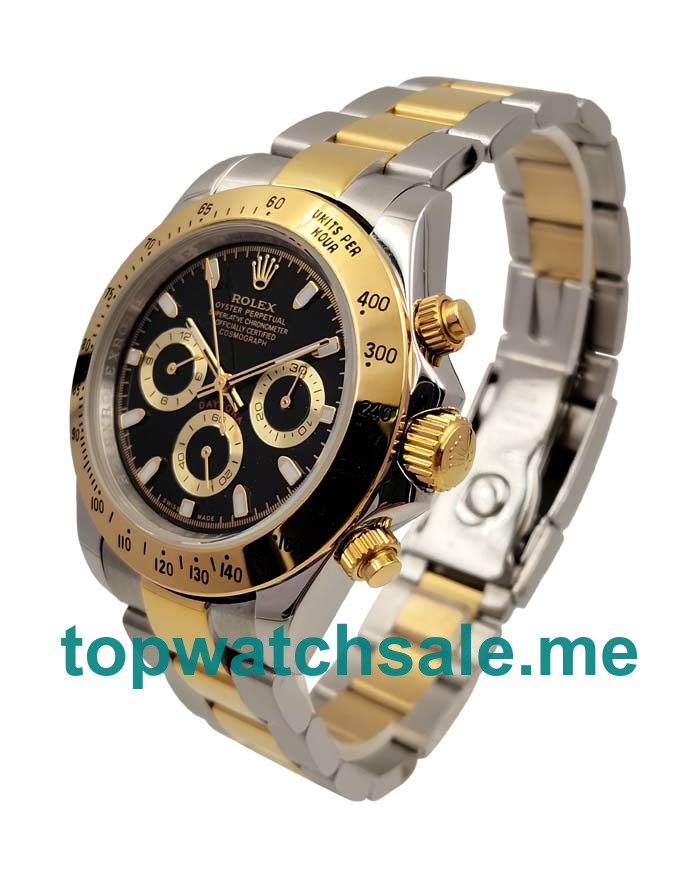 40MM Men Rolex Daytona 116523 Black Dials Replica Watches UK