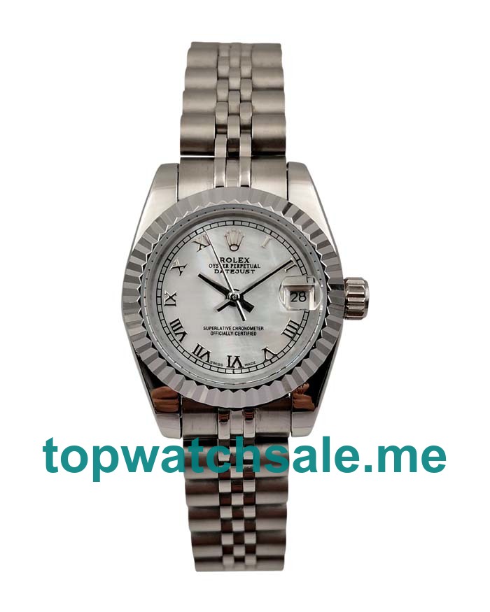 26MM Women Rolex Lady-Datejust 179174 White Mother Of Pearl Dials Replica Watches UK