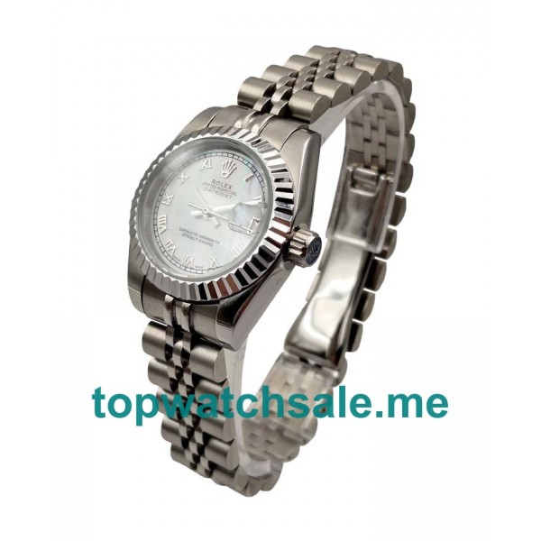 26MM Women Rolex Lady-Datejust 179174 White Mother Of Pearl Dials Replica Watches UK