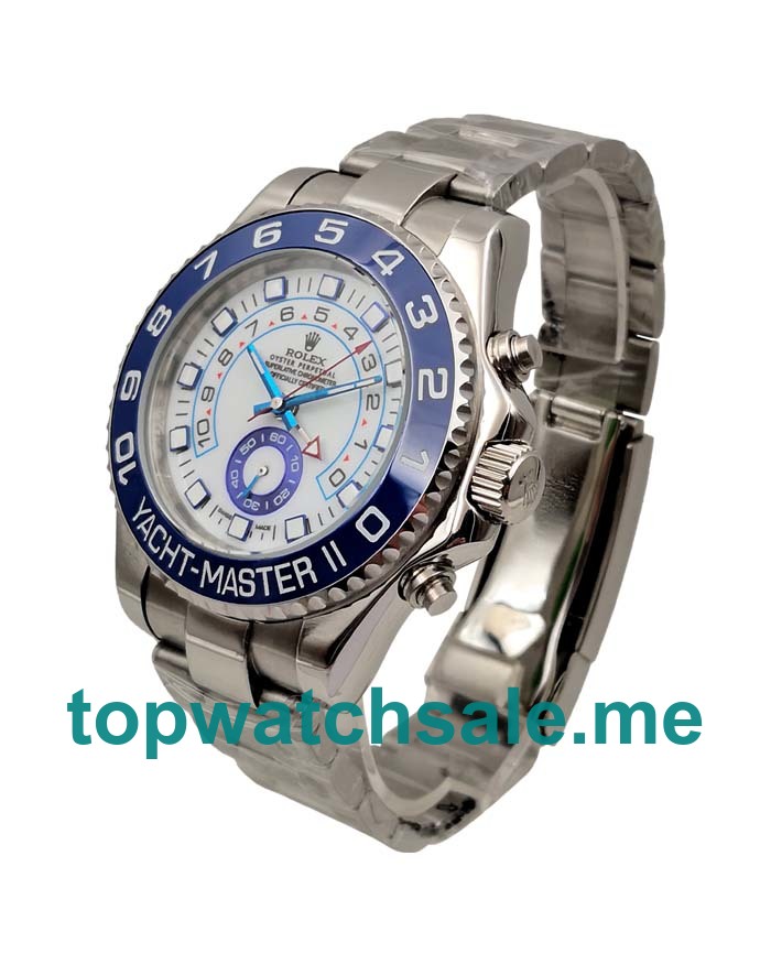 44MM Men Rolex Yacht-Master II 116680 White Dials Replica Watches UK