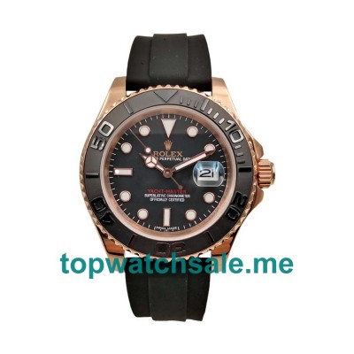 40MM Men Rolex Yacht-Master 116655 Black Dials Replica Watches UK