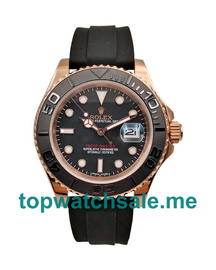 40MM Men Rolex Yacht-Master 116655 Black Dials Replica Watches UK