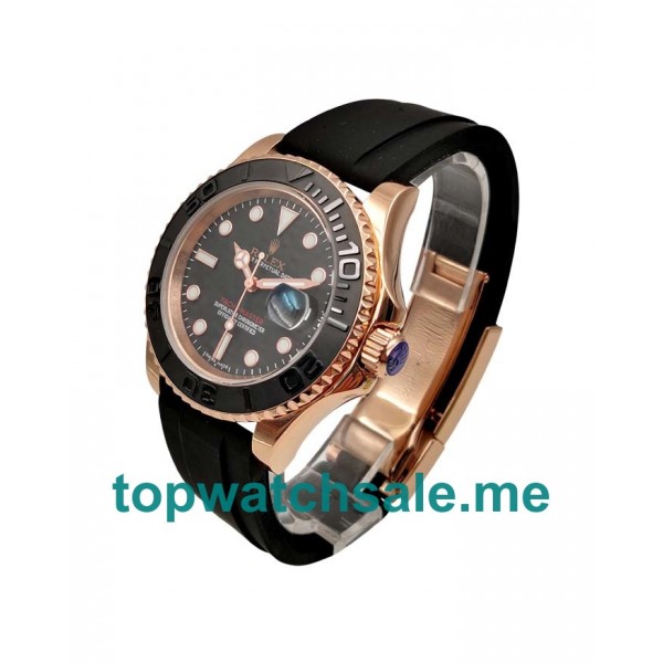 40MM Men Rolex Yacht-Master 116655 Black Dials Replica Watches UK