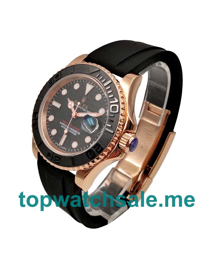 40MM Men Rolex Yacht-Master 116655 Black Dials Replica Watches UK