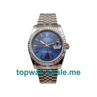 36MM Men Rolex Datejust 126234 Blue Dials Replica Watches UK
