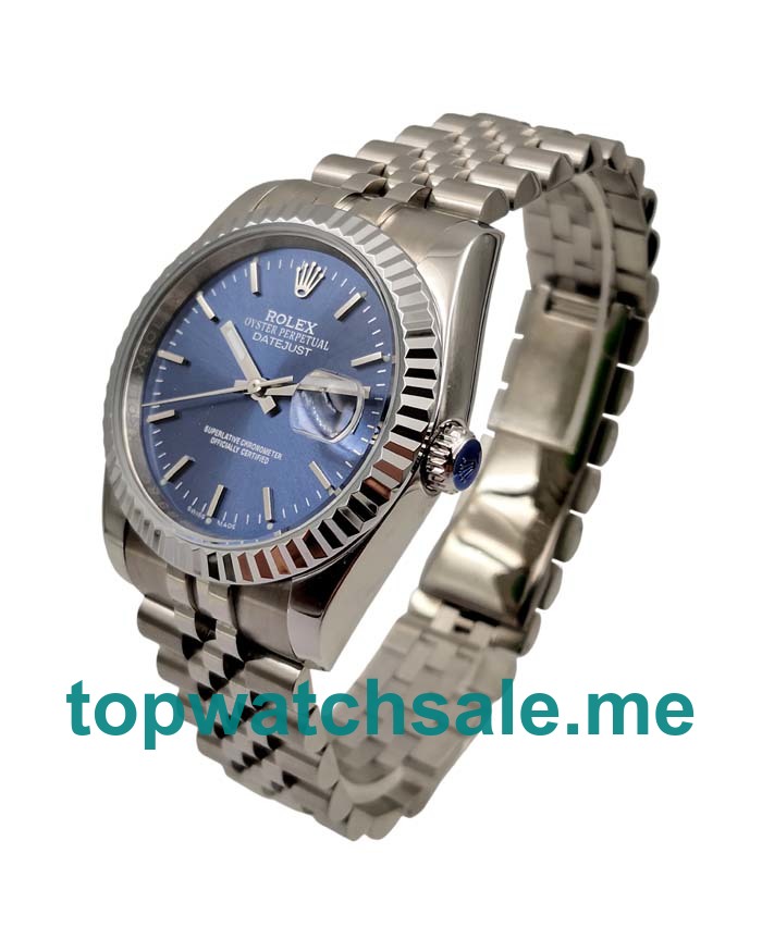 36MM Men Rolex Datejust 126234 Blue Dials Replica Watches UK