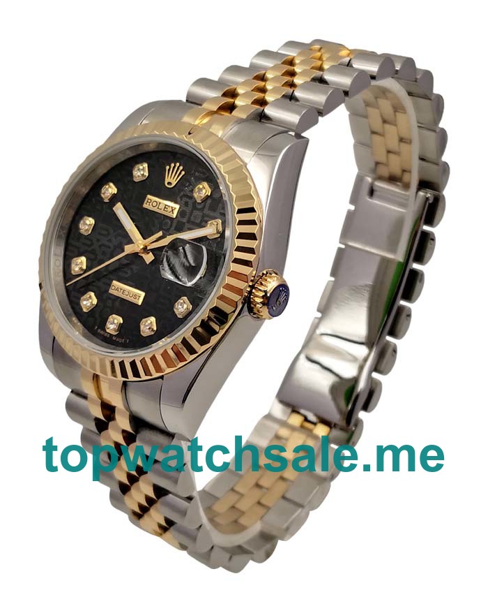 36MM Men Rolex Datejust 116233 Black Dials Replica Watches UK