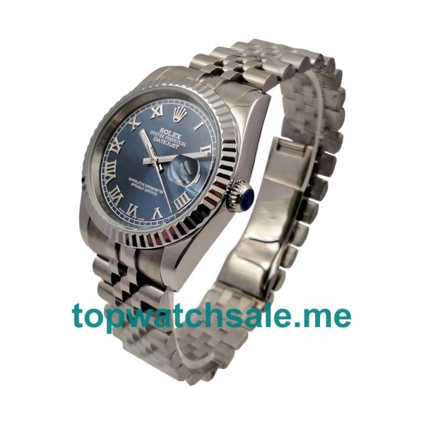 36MM Men Rolex Datejust 116234 Blue Dials Replica Watches UK