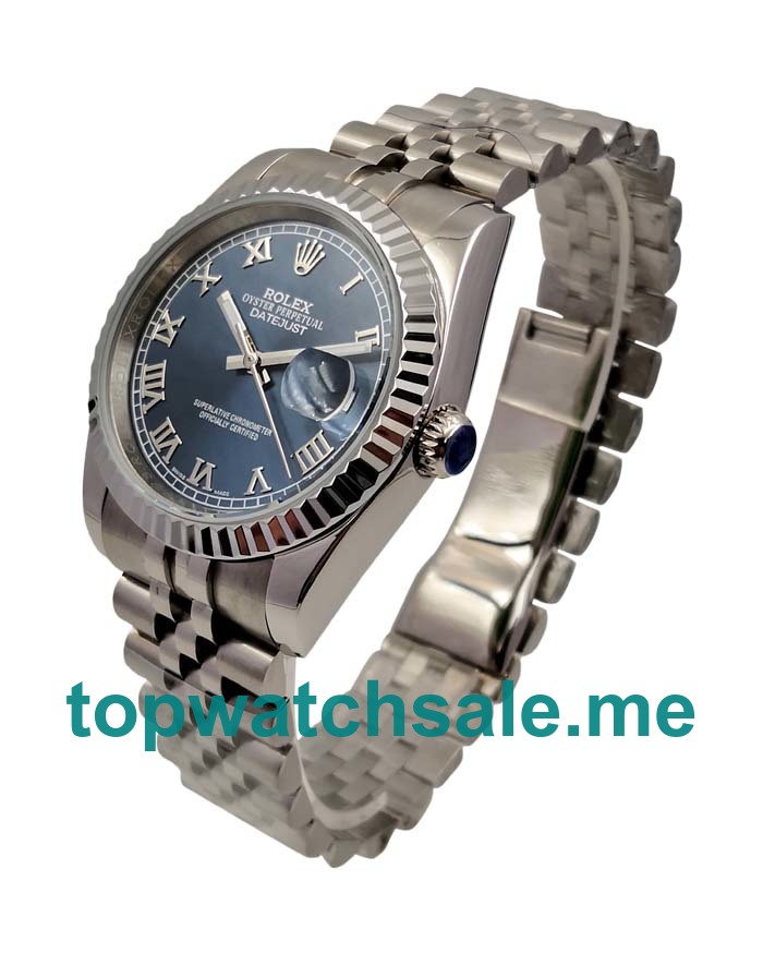 36MM Men Rolex Datejust 116234 Blue Dials Replica Watches UK