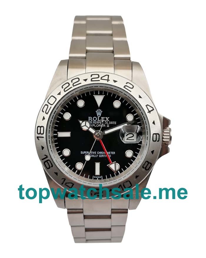 40MM Men Rolex Explorer II 16570 Black Dials Replica Watches UK