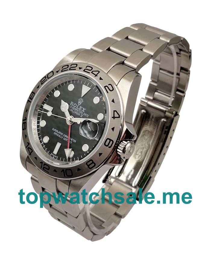 40MM Men Rolex Explorer II 16570 Black Dials Replica Watches UK