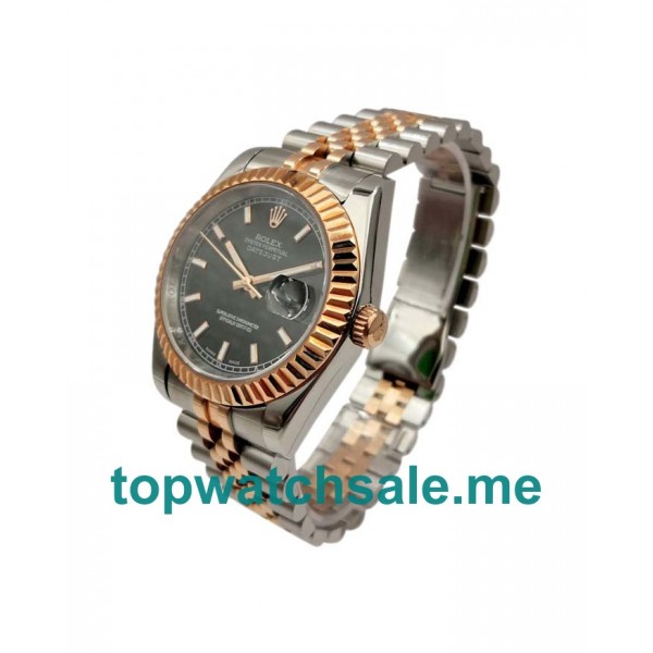 36MM Men Rolex Datejust 116231 Black Dials Replica Watches UK