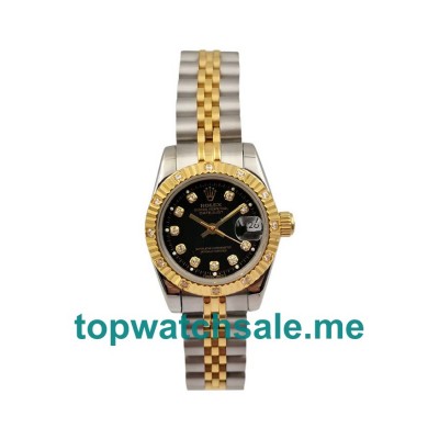 26MM Women Rolex Lady-Datejust 179313 Black Dials Replica Watches UK