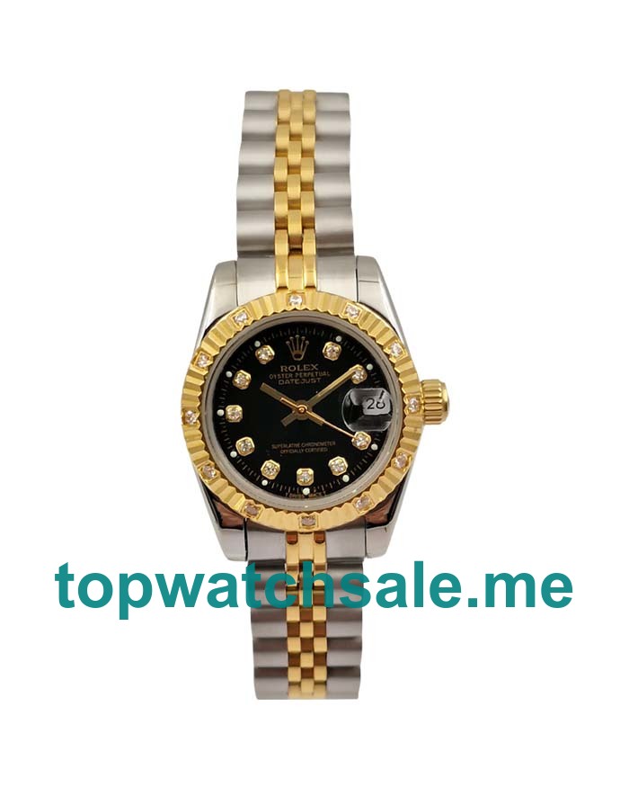 26MM Women Rolex Lady-Datejust 179313 Black Dials Replica Watches UK