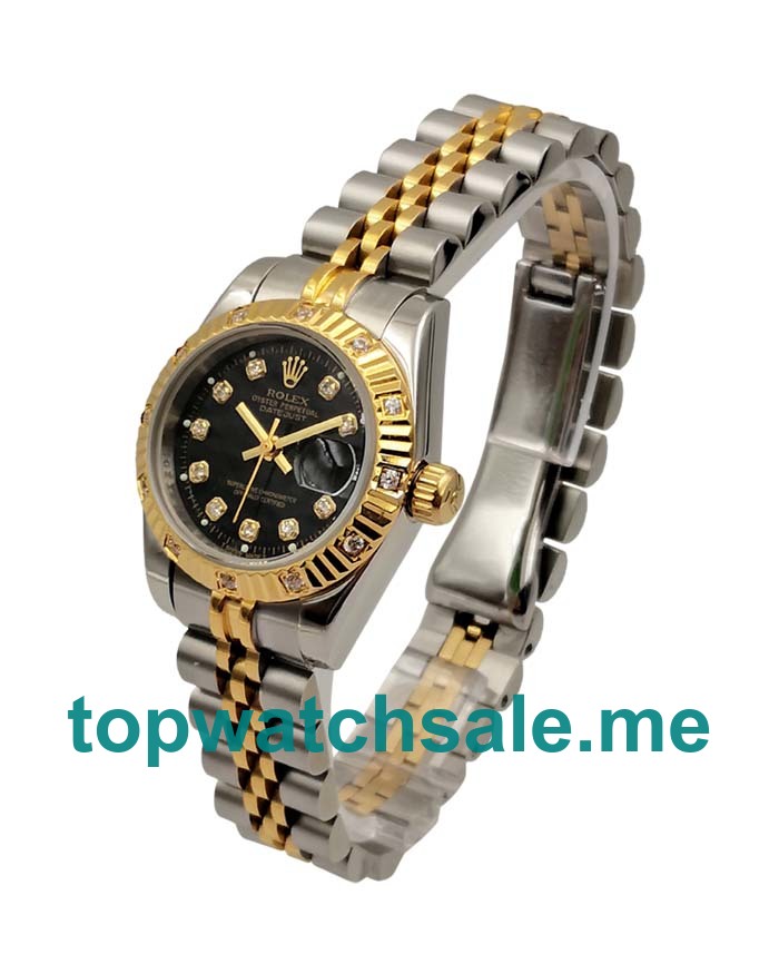 26MM Women Rolex Lady-Datejust 179313 Black Dials Replica Watches UK