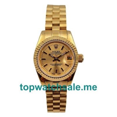 26MM Women Rolex Lady-Datejust 69178 Champagne Dials Replica Watches UK