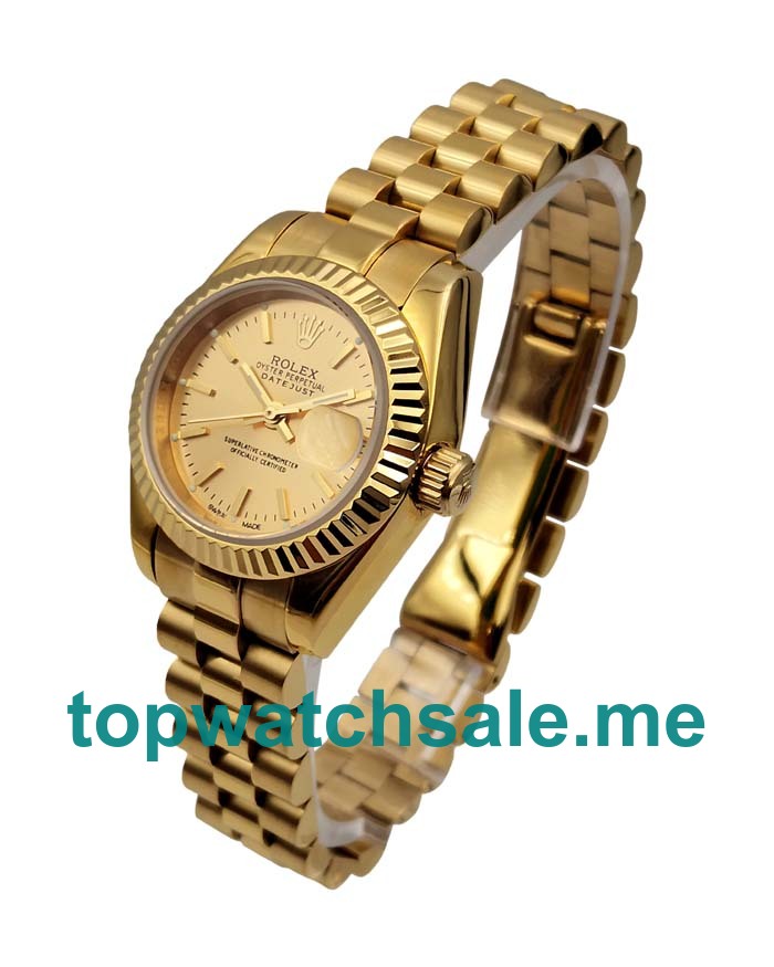 26MM Women Rolex Lady-Datejust 69178 Champagne Dials Replica Watches UK