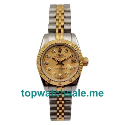 26MM Women Rolex Lady-Datejust 179313 Champagne Dials Replica Watches UK