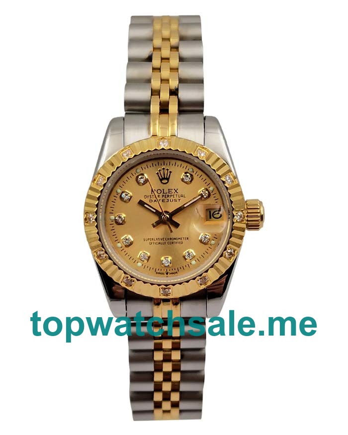 26MM Women Rolex Lady-Datejust 179313 Champagne Dials Replica Watches UK