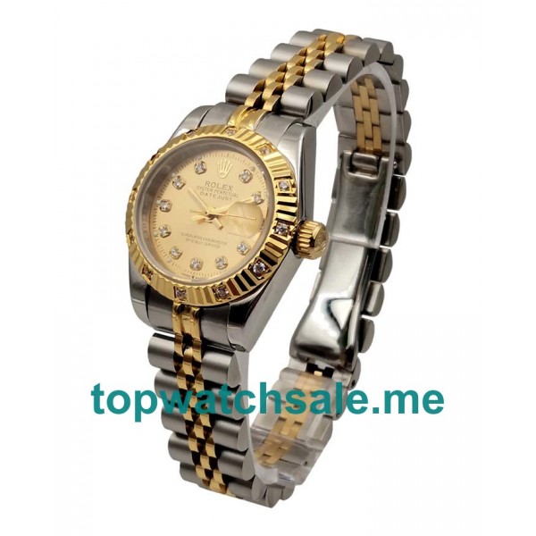 26MM Women Rolex Lady-Datejust 179313 Champagne Dials Replica Watches UK