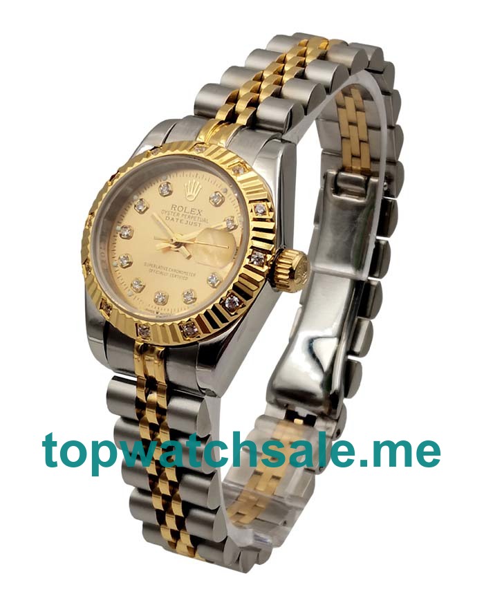26MM Women Rolex Lady-Datejust 179313 Champagne Dials Replica Watches UK