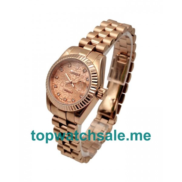 26MM Women Rolex Lady-Datejust 179175 Pink Dials Replica Watches UK