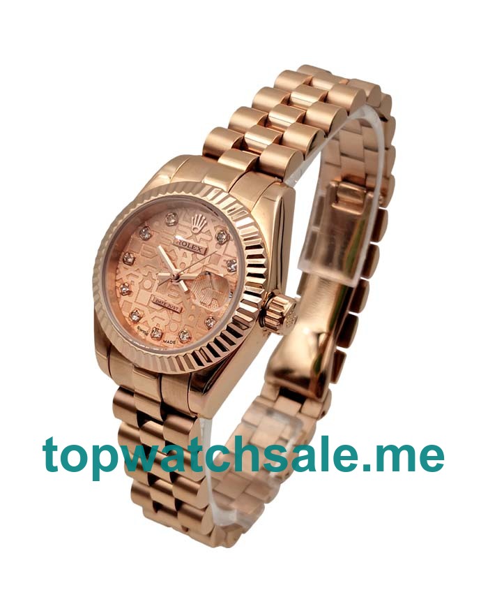 26MM Women Rolex Lady-Datejust 179175 Pink Dials Replica Watches UK