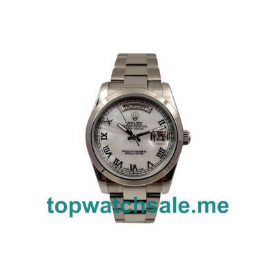 36MM Men Rolex Day-Date 118239 White Dials Replica Watches UK