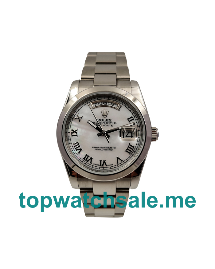 36MM Men Rolex Day-Date 118239 White Dials Replica Watches UK