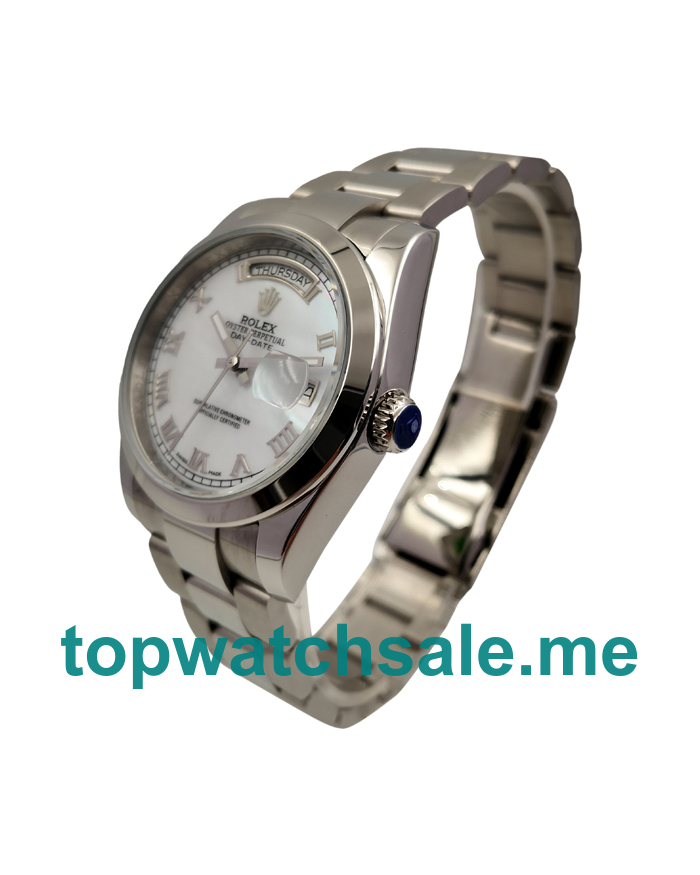 36MM Men Rolex Day-Date 118239 White Dials Replica Watches UK