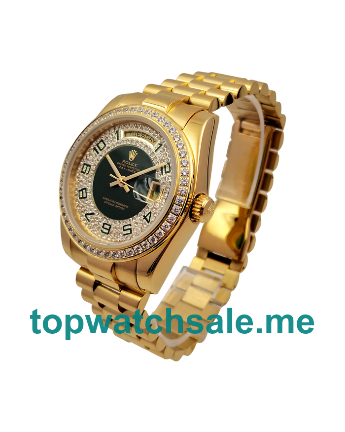 36MM Men Rolex Day-Date 118348 Green Dials Replica Watches UK