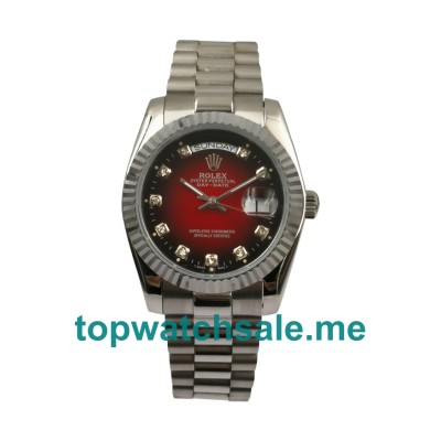 36MM Men Rolex Day-Date 18039 Leopard Red Dials Replica Watches UK