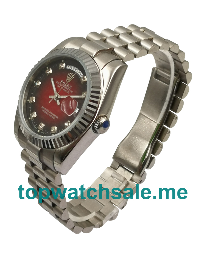 36MM Men Rolex Day-Date 18039 Leopard Red Dials Replica Watches UK