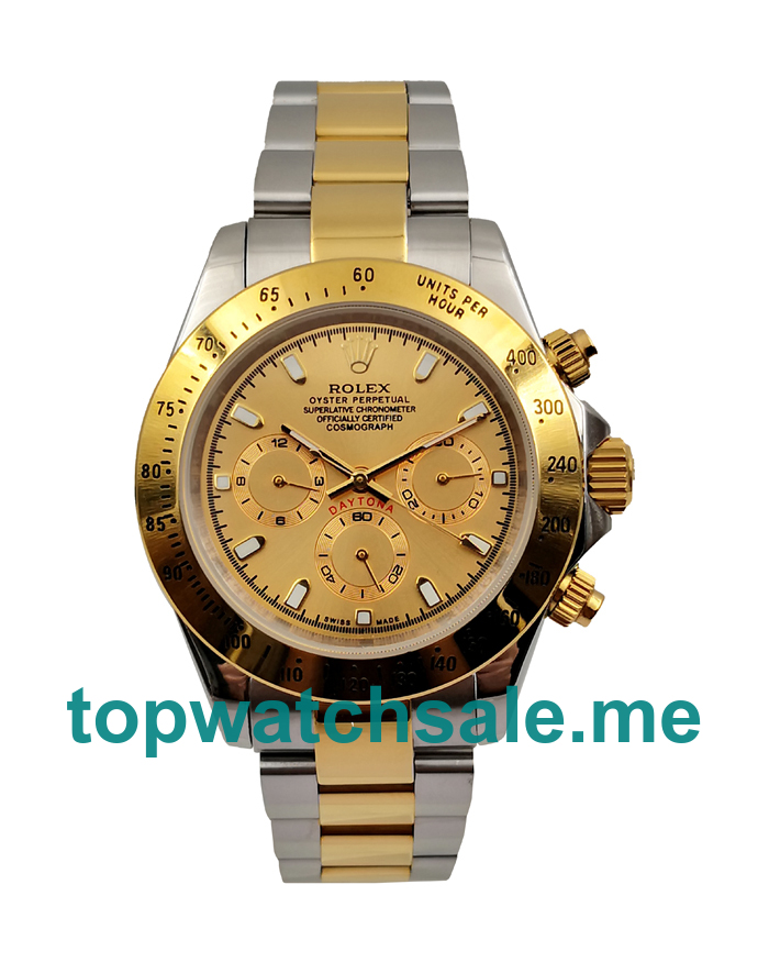 40MM Men Rolex Daytona 116523 Champagne Dials Replica Watches UK