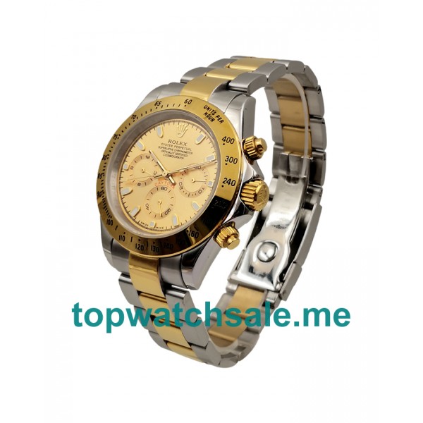 40MM Men Rolex Daytona 116523 Champagne Dials Replica Watches UK