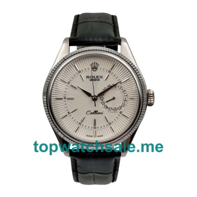 39MM Men Rolex Cellini 50519 White Dials Replica Watches UK